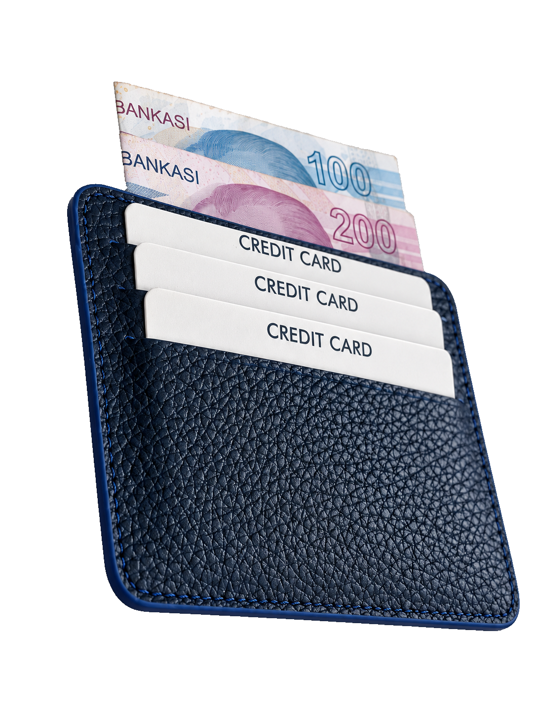 Unisex Lacivert Hakiki Dana Derisi Kartlık İnce Minimalist Deri Cüzdan – BM_002607