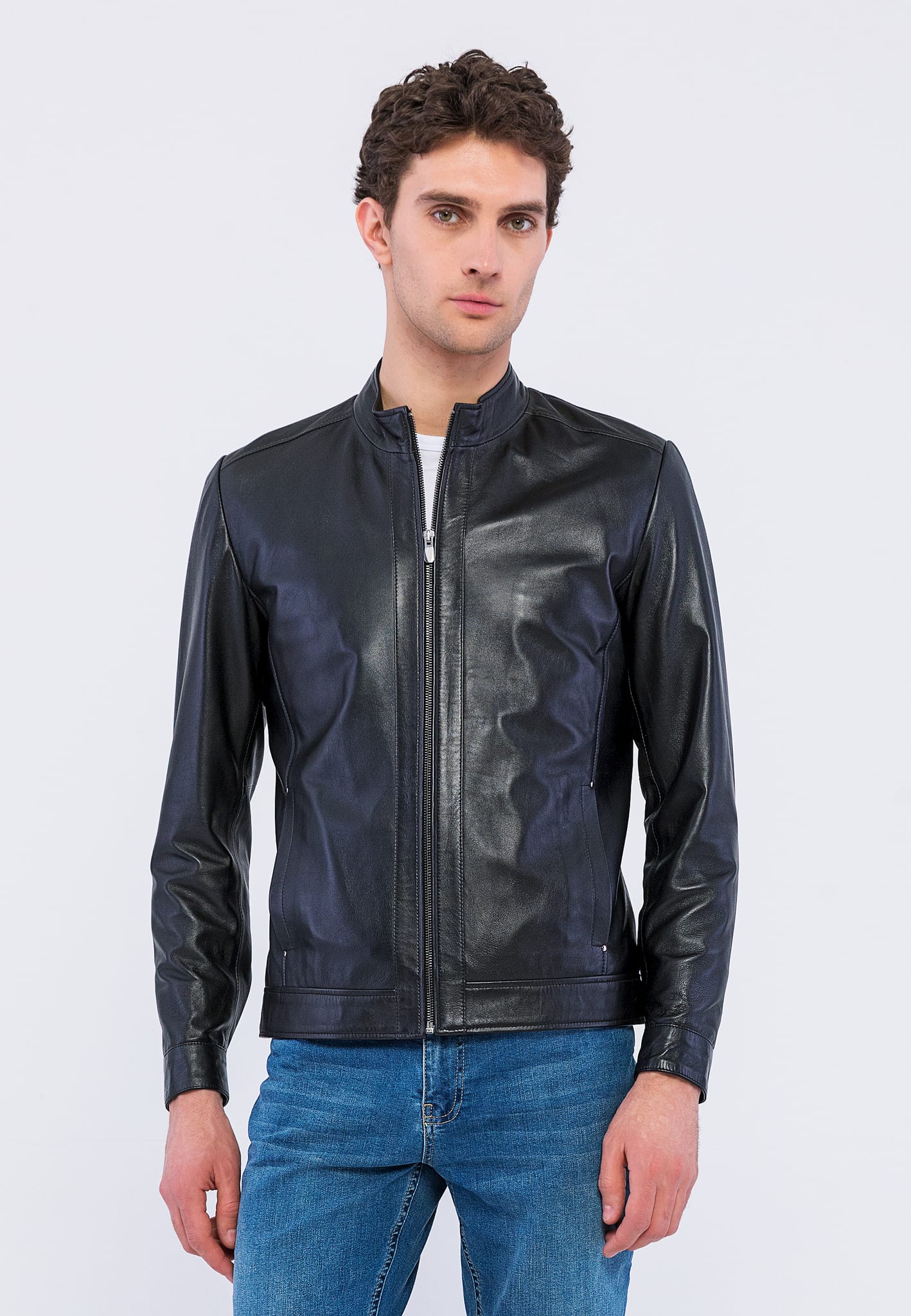 Erkek Deri Ceket Siyah - Image 2