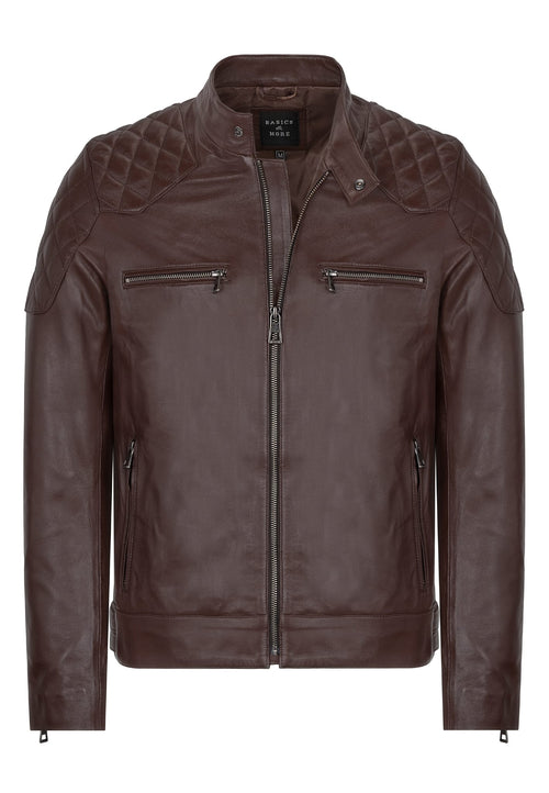 Erkek Biker Deri Ceket Cay - Image 1