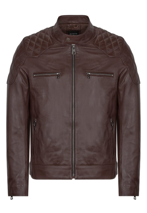 Erkek Biker Deri Ceket Cay - Image 2