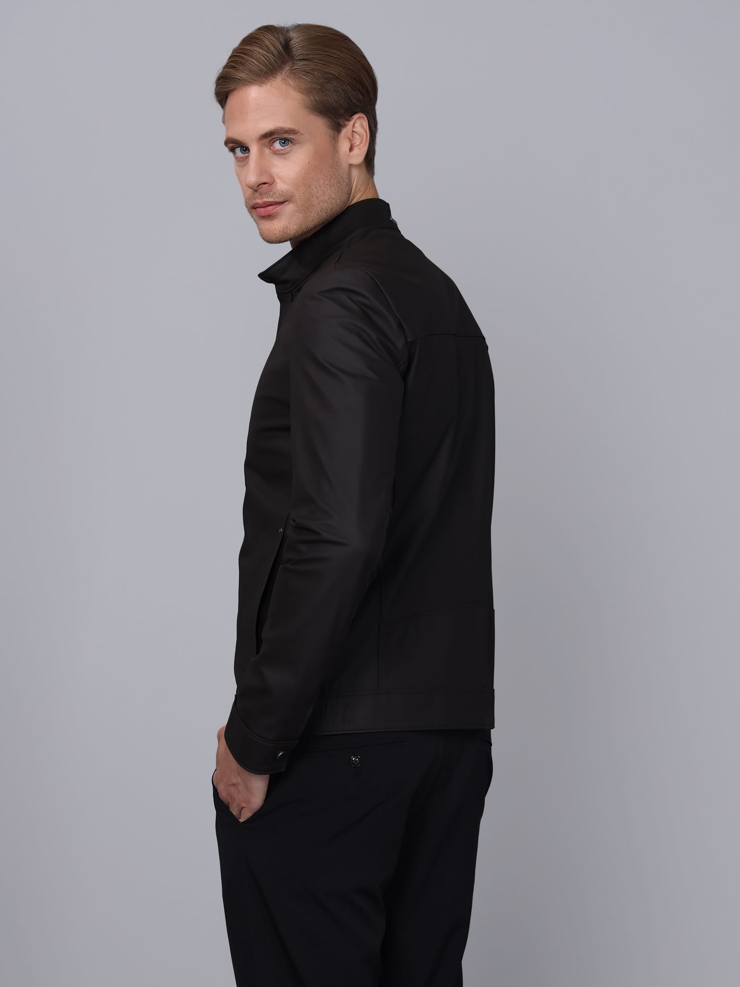 Erkek Deri Ceket Kahverengi - Image 5