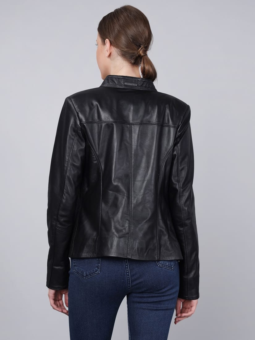 Kadin Deri Ceket  Siyah - Image 5
