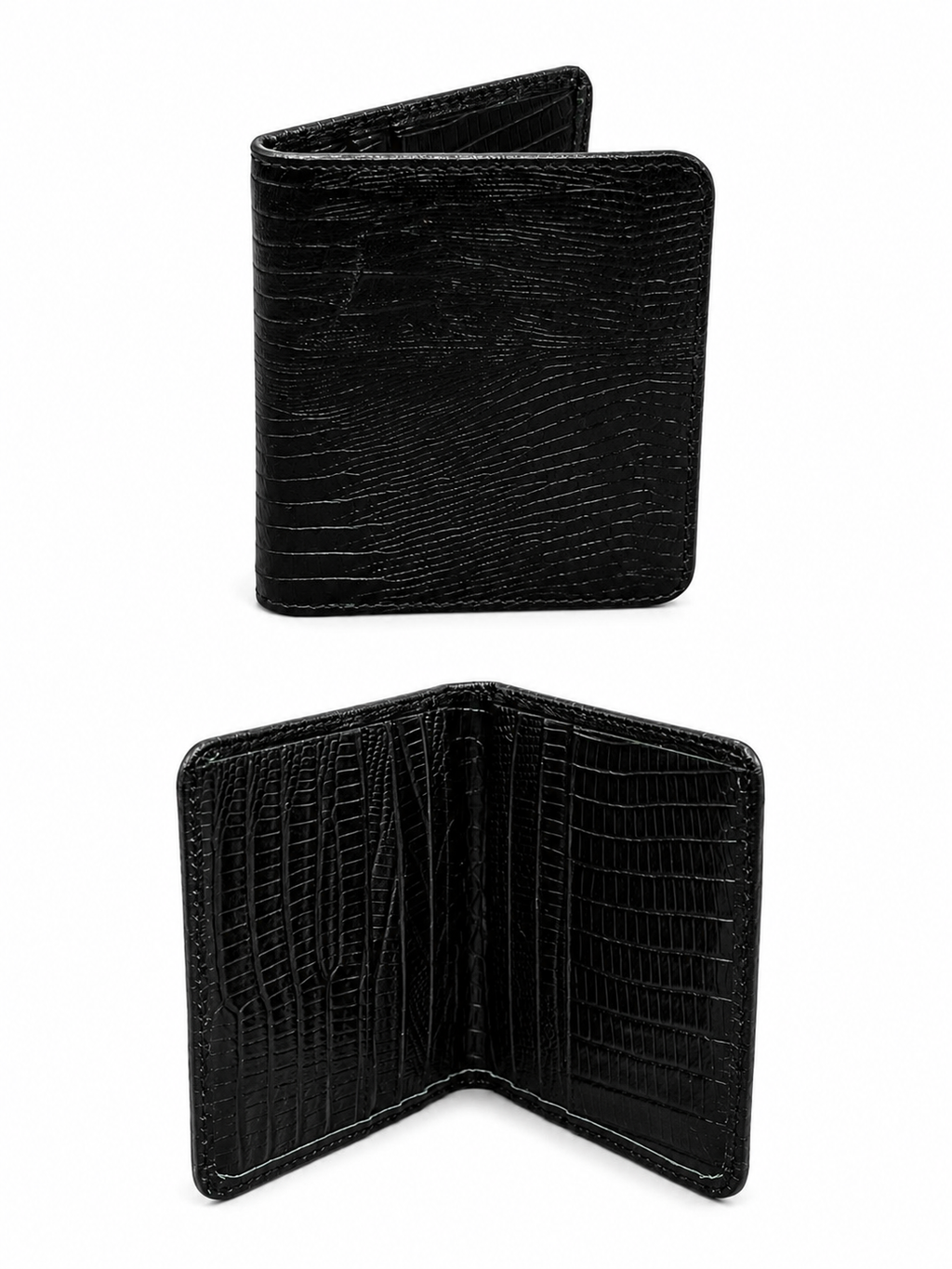 Unisex Siyah Hakiki Deri Kartlık Mini Cüzdan
