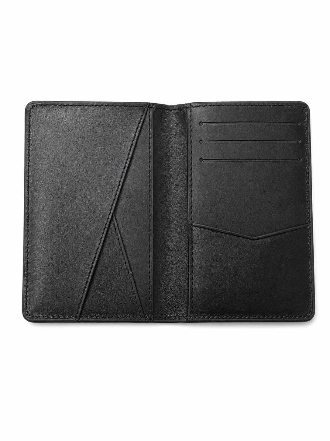 Unisex Siyah Hakiki Deri Cüzdan Minimalist Kartlık