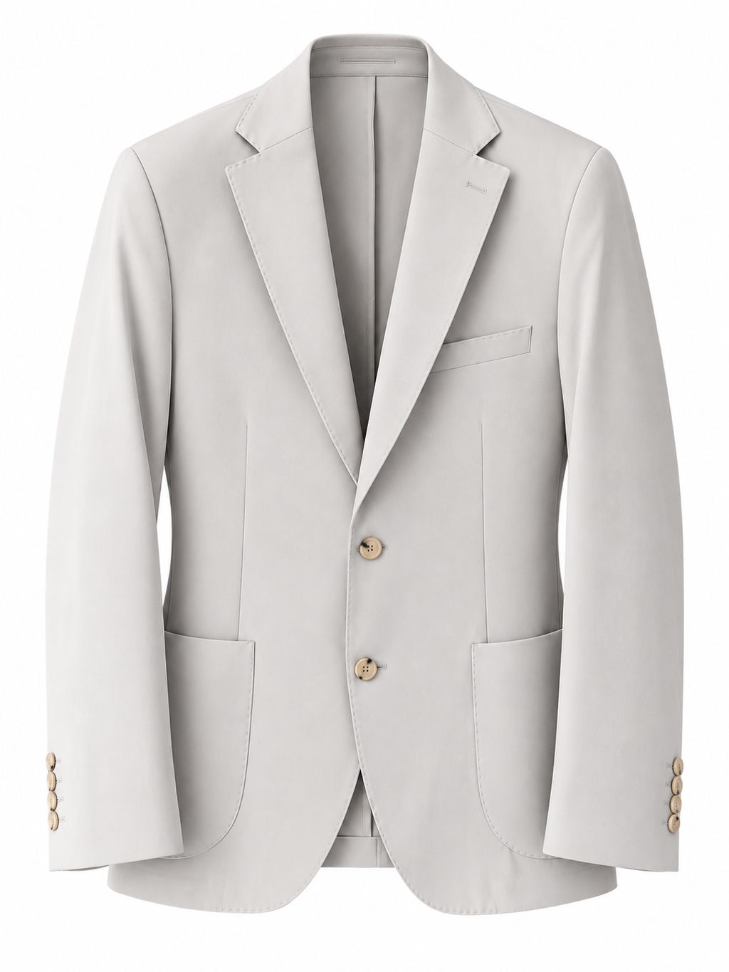 Açık Mavi erkek blazer ceket, klasik çentik yaka, ceket ön görünüm